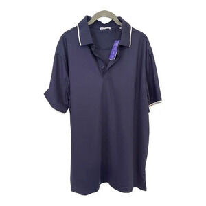 NEW‎ AUR Golf Men’s Large Midnight Blue Golf Polo NWT